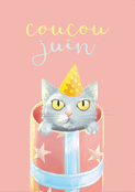 Coucou Juin, le chat festif et color&eacute;